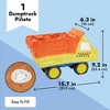 Blue Panda Dump Truck Pinata - Kids Construction Birthday Party Supplies, Party Decorations, Small 15.7 x 9.2 x 6.3 In - 3 of 4