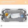 Infurnic Cots Baby Bassinet Bedside Sleeper Adjustable Portable Bed for Baby, Easy Folding Portable Bassinet for Newborns, Gray, 35"*23"*50" - 4 of 4