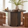 Mid Century Modern ​46" Round Dining Table for 4 Walnut Veener Wood Dining Table with Pedestal for Dining Room Kitchen-Tanpinhause - 4 of 4