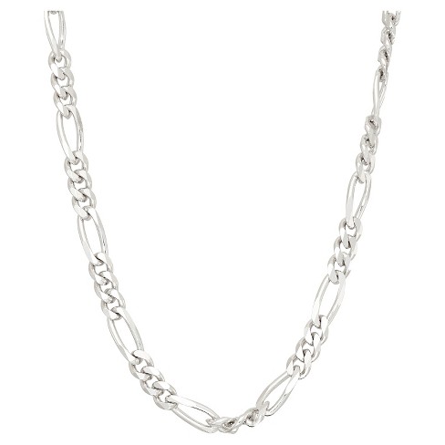 Tiara Sterling Silver 30 Figaro Chain Necklace