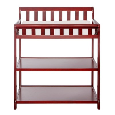 Cherry Wood 2-in-1 Changing Table with Safety Strap
