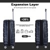 FURNIinspire Bag and Luggage Sets 5 Piece Expandable Hard Shell Suitcase Set Stylish Rolling Travel Luggage for Family, Black, 20.28"*11.42"*30.31" - 2 of 4