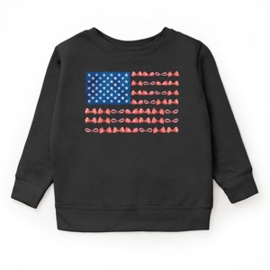 The Juniper Shop American Bow Flag Coquette Youth Sweatshirt - 1 of 4