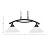Toltec Lighting Bow 2 - Light Island Pendant Light in  Dark Granite with 12" Gold Ice Shade - 2 of 2