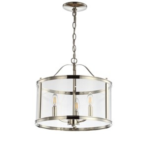 Jude 3 Light 16" Pendant - PND4041 - Nickle - Safavieh - 1 of 4