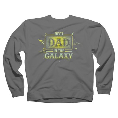 Adult Design By Humans Best Dad In Galaxy Badge By AmusingDesignCo Sweatshirt