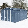 Coolbibila-10Ftx12Ft Storage Sheds, Tool Sheds With Sturdy Aluminum Frames, Metal Sheds With Durable Vents And Customizable Door - 4 of 4