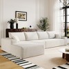 135" Cloud Plush Corduroy Modular L-Shaped Sectional Sofa with Left Chaise, Floor Design, No Assembly - 2 of 4