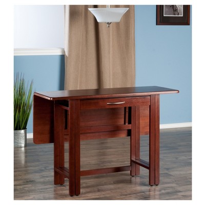 Walnut 41.73'' Extendable Solid Wood Dining Table