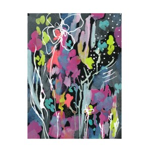 Trademark Fine Art - Wyanne Night Flowers Canvas Art - 1 of 4