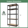 Costway 4 PCS 5 Tier Adjustable Garage Shelving Unit with 2000 lbs Max Load for Warehouse Black/Grey/Blue/Silver - image 3 of 4