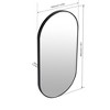 18 x 35 Inch Bathroom Mirror, Oval Bathroom Vanity Mirror, Wall Mounted Mirror with Aluminum Frame for Bathroom Bedroom Living Room Entryway - 4 of 4