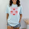 Simply Sage Market Women's Cherry Coquette Bow Chart Short Sleeve Garment Dyed Tee - 2 of 2