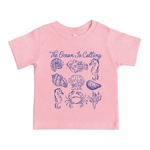 The Juniper Shop The Ocean Is Calling Collage Toddler Short Sleeve Tee - 1 of 4