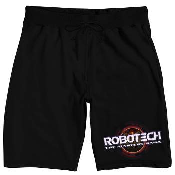 Robotech The Masters Saga Logo Men’s Black Sleep Pajama Shorts