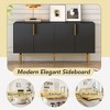 CENGHU Modern Elegant 4-door Buffet Cabinet, Storage Cabinet Sideboard with Gold Metal Handle, for Dining Room, Living Room, Bedroom, Hallway - 4 of 4