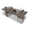 Linea Italia Trento Line Dividing Panel, Polycarbonate, 47.13w x 1.75d x 15.5h, Translucent - 3 of 4