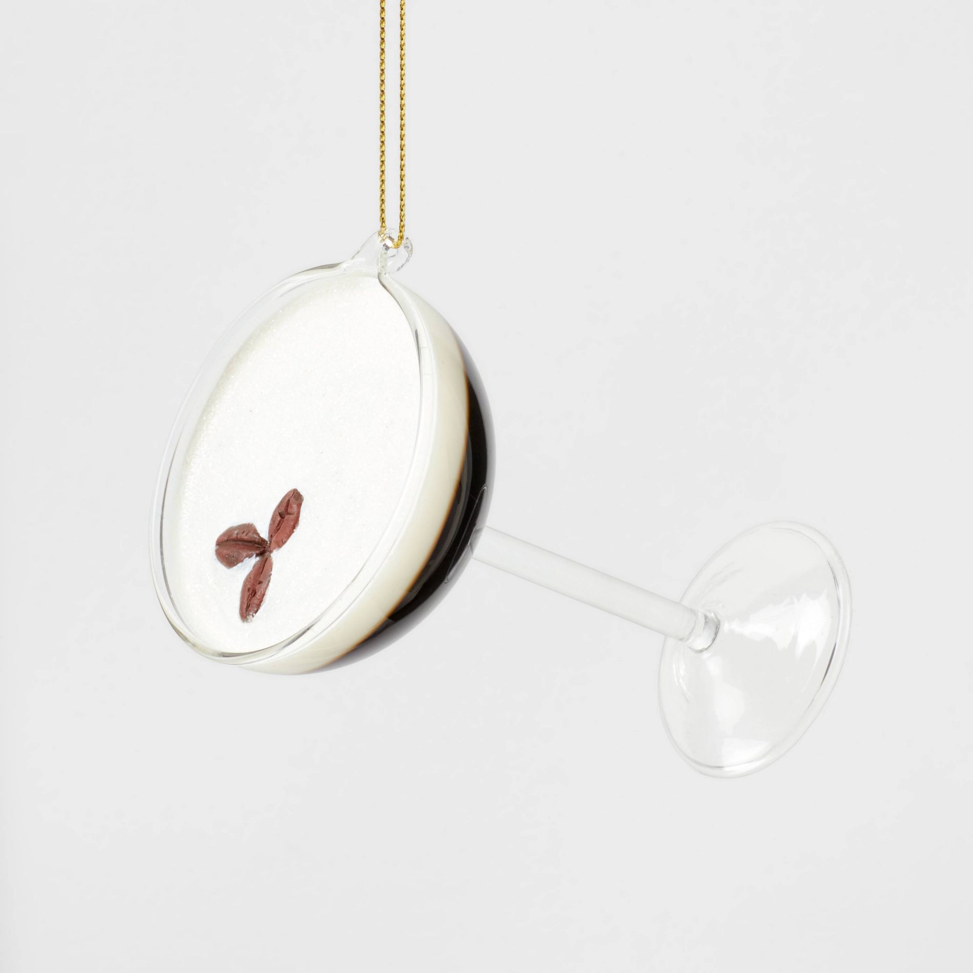 Glass Espresso Martini Cocktail Christmas Tree Ornament Brown - Wondershop™: Festive Indoor Decoration, 3.5"