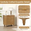 Christopher Knight Home Sadie Mid-Century Curved Profile Design Nightstand with 3 Drawers and Gold Glossy Handles - 4 of 4