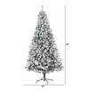 Nearly Natural 8-ft Flocked Rock Springs Spruce Artificial Christmas Tree - 2 of 4