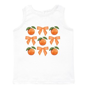 The Juniper Shop Coquette Oranges Chart Toddler Tank - 3T - White - 1 of 4