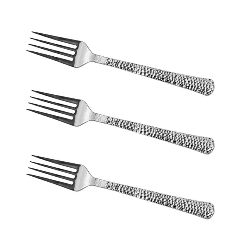 Smarty Had A Party Shiny Metallic Silver Hammered Plastic Forks (1000 Forks), 2 of 3