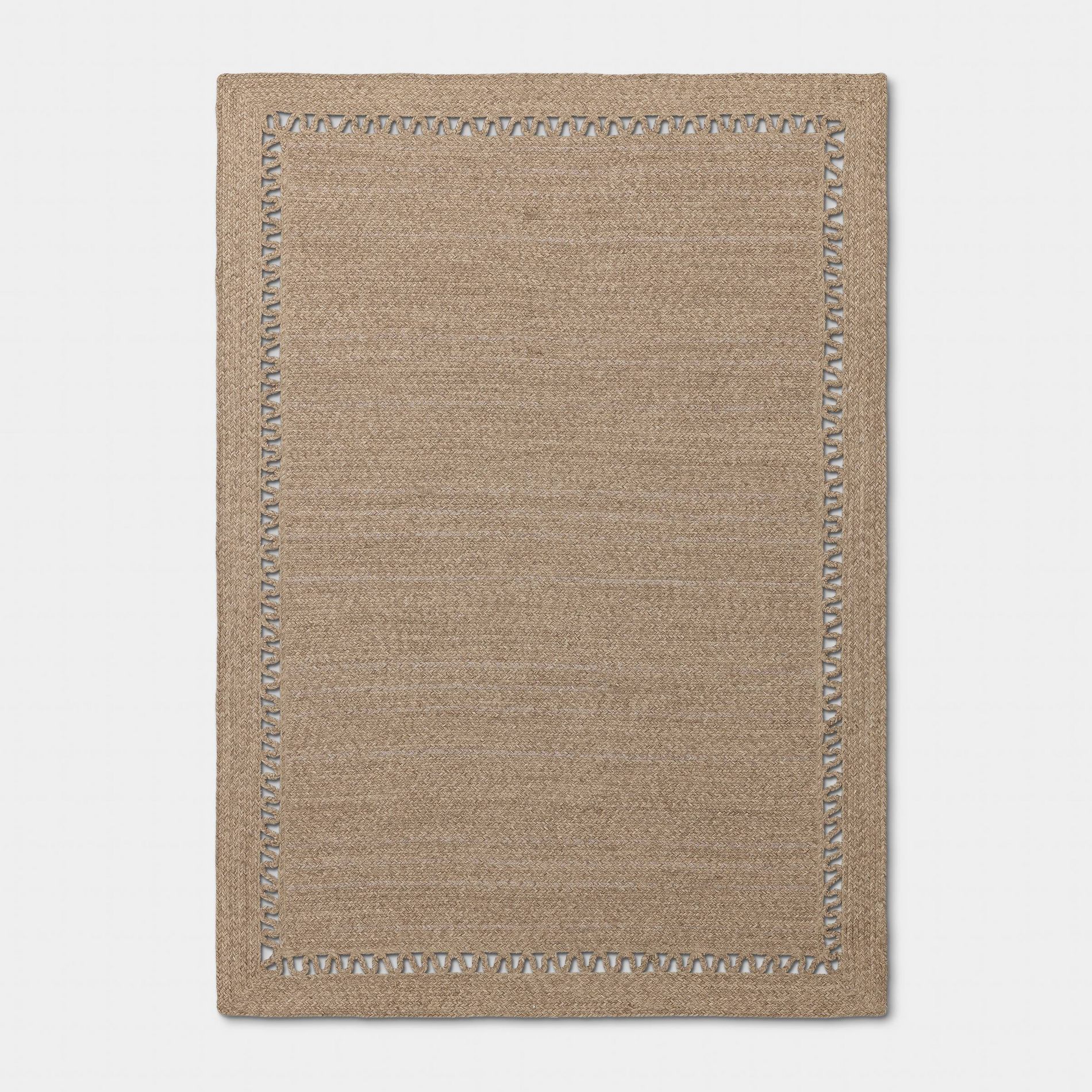 5'x7' Open Weave Braided Outdoor Patio Area Rug Tan - Threshold™ designed with Studio McGee