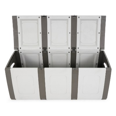Homeplast Gray and Anthracite Lockable Plastic Deck Box