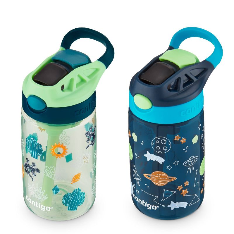 Contigo 14oz 2pk Plastic Cleanable Kids' Water Bottles, 3 of 11