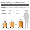 Syemin Luggage Sets ABS Hardshell 3pcs Luggage, Lightweight Durable Suitcase Sets Spinner Wheels Suitcase 20"24"28", Yellow, 19.88"*10.63"*29.92" - 2 of 4