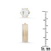 Steeltime Ladies 2pc set 18k gold plated stainless steel simulated diamonds studs and diamond cut huggie earrings - 3 of 4