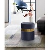 Meridian Furniture,Hailey Velvet Ottoman/Stool - 2 of 4