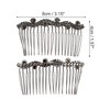 Unique Bargains Women's Wave Patterns Hair Comb Insertion Tool Black 1 Pc - 2 of 3