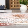 Washable Large Area Rug 9'x12' Vintage Distressed Non Slip No-Shedding Backing Floor Cover Soft Low Pile Foldable Floral Medallion Print Accent Throw - 4 of 4