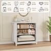 EcoSummer 3-Drawer Modern Dresser for Bedroom, White Chest with Black Metal Ring Pull Handles, Storage Cabinet for Living Room & Entryway - 4 of 4