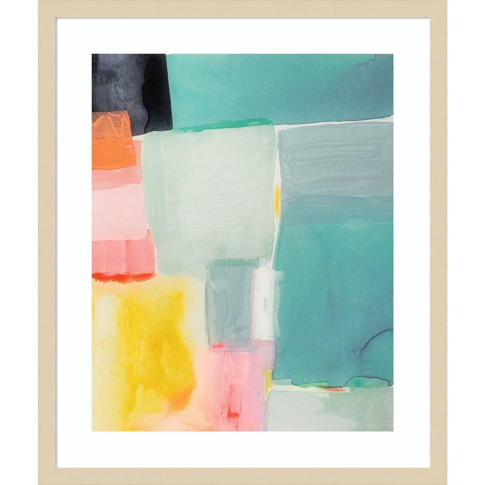 Photos - Other Decoration Amanti Art 21"x25" United Colors I by Amy Lighthall: Modern Abstract Giclee Print, Hardwood Frame