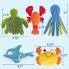 Prime Pets Dog Toys, 5Pcs Plush Ocean Animal Dog Squeaky Toy, Crinkle Pet Toy, Stuffed Puppy Chew Toys - 3 of 4