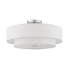 Livex Lighting Claremont 4 - Light Semi-Flush Mount in  Brushed Nickel - 2 of 4