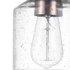 Willow 1-Light Matte Black Plug-In or Hardwire Wall Sconce with Seeded Glass Shade - Globe Electric: Pivot Joint, 6ft Cord - 3 of 4