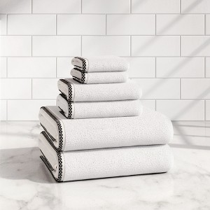 Boho Border Cotton Quick-Dry Towel Set - Great Bay Home - 1 of 4