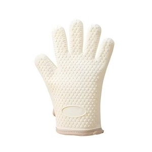 Kitcheniva Silicon Oven Mitts Set Heat Resistant, Beige - 1 of 2