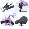 VisioGear Bicycles, 7 Speed Bicycles, Beach Cruiser Bike with Wide Wheels, Purple, 69.29"*28.32"*43.2" - 3 of 4