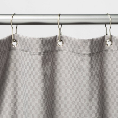 Basic Shower Curtain Hook with Clasp Brushed Nickel - Room Essentials&#8482;