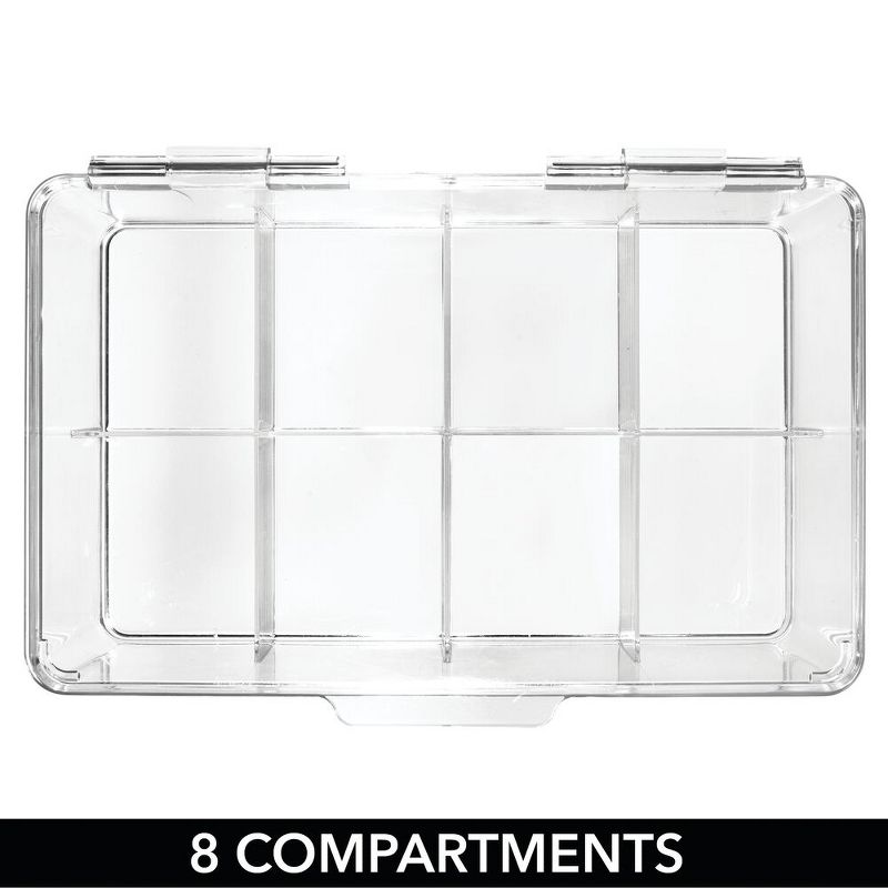 mDesign Plastic Stackable Tea Bag and Coffee Pod Organizer, Set of 2, Clear, 4 of 8