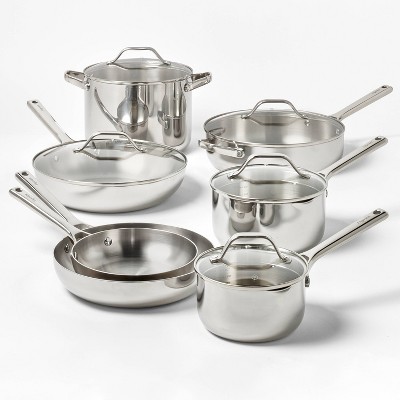 3qt Stainless Steel Sauce Pan with Lid Silver - Figmint™ Missing Lid