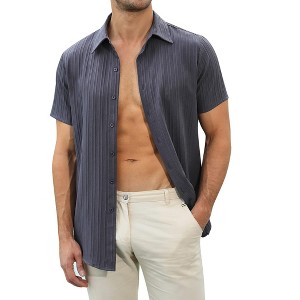 Mens Summer Shirt Short Sleeve Shirt For Men Summer Beach Shirt - 1 of 4