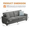 83 Inch Modern Sofa, 3 Seat Couch With Wide Armrests, Deep Seat Couch, Comfy Upholstered Sofa for Living Room, Bedroom, Office - 2 of 4