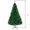 Syemin Artificial Trees 7 FT Artificial Christmas Tree, Unlit Hinged Christmas Pine Tree with 1334 Branch Tips Sturdy Metal Stand, Green, 43"*43"*72" - 4 of 4