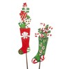 Round Top Collection 28.25 In Holiday Stockings Mini Christmas Joy Yard Stake Decorative Garden Stakes - 3 of 3