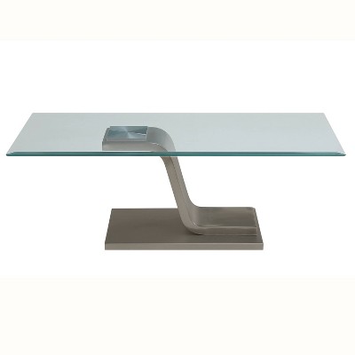 Corry Glass Top Coffee Table Satin Plated - HOMES: Inside + Out